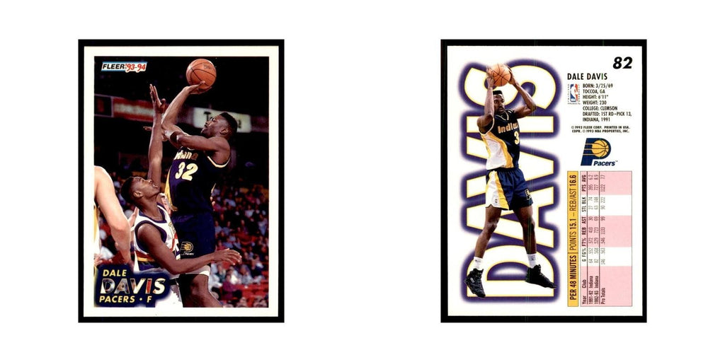 1993 Fleer Dale Davis Basketball Cards #82