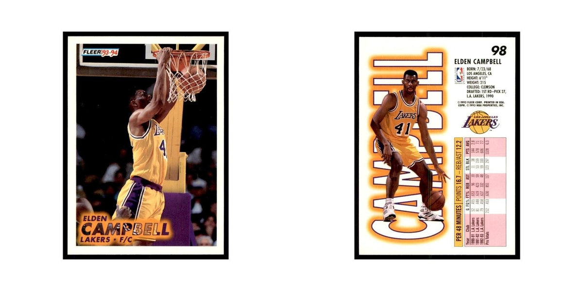 1993 Fleer Elden Campbell Basketball Cards #98