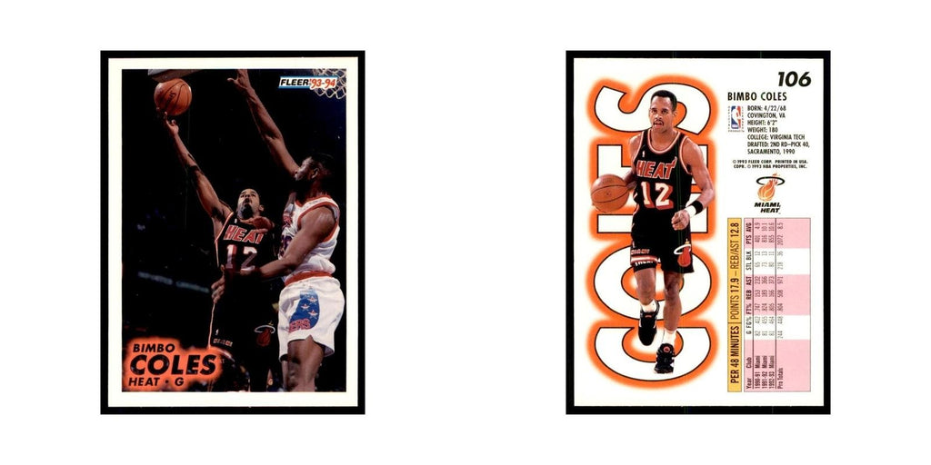 1993 Fleer Bimbo Coles Basketball Cards #106