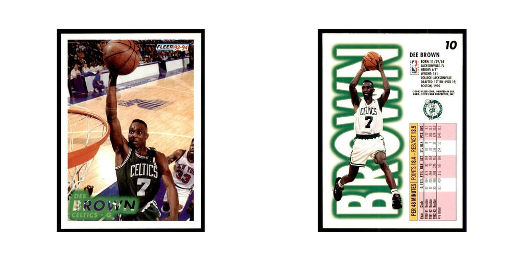 1993 Fleer Dee Brown Basketball Cards #10