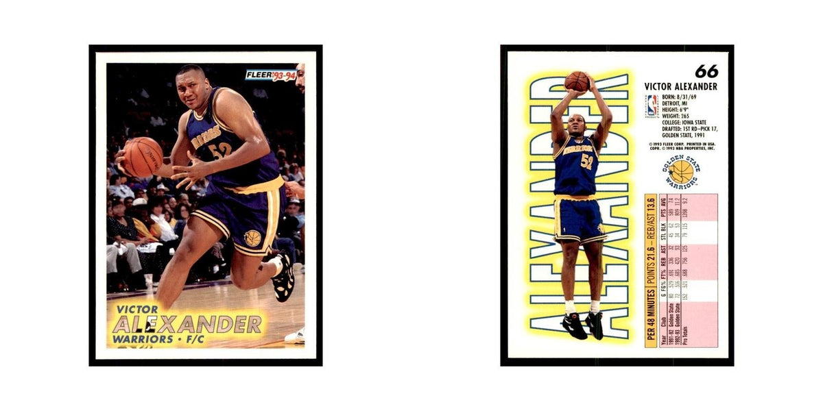 1993 Fleer Victor Alexander Basketball Cards #66