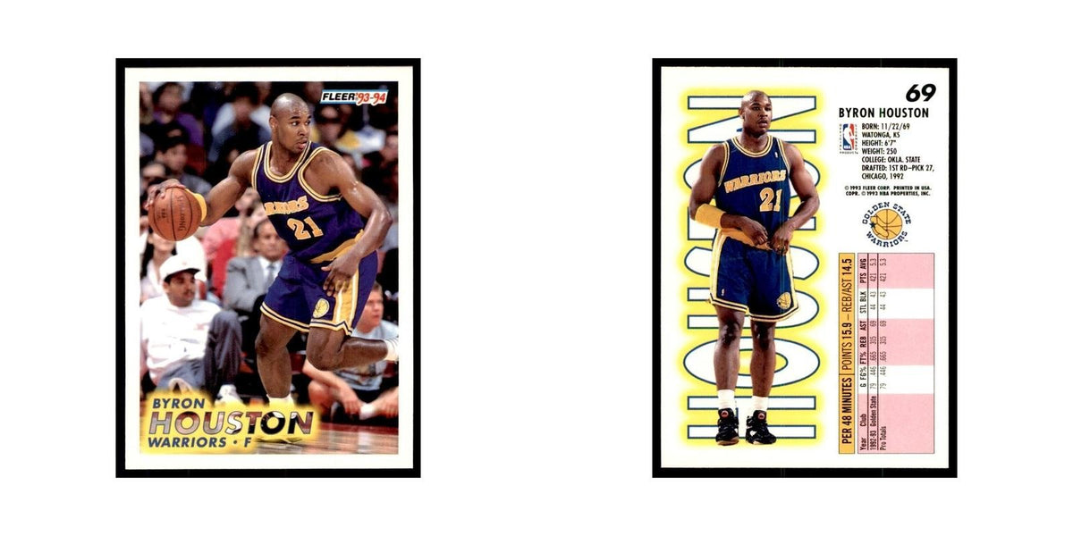 1993 Fleer Byron Houston Basketball Cards #69