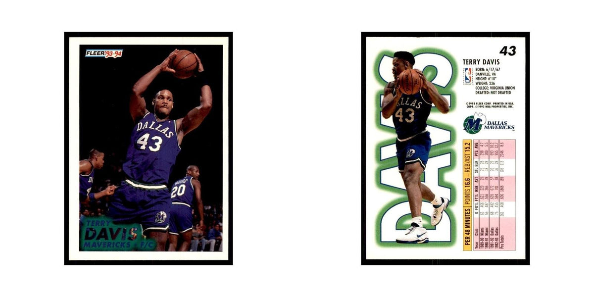 1993 Fleer Terry Davis Basketball Cards #43