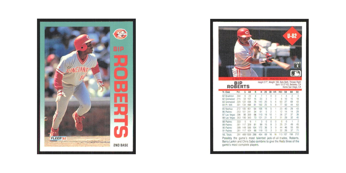 1992 Fleer Update Bip Roberts Reds #U-82