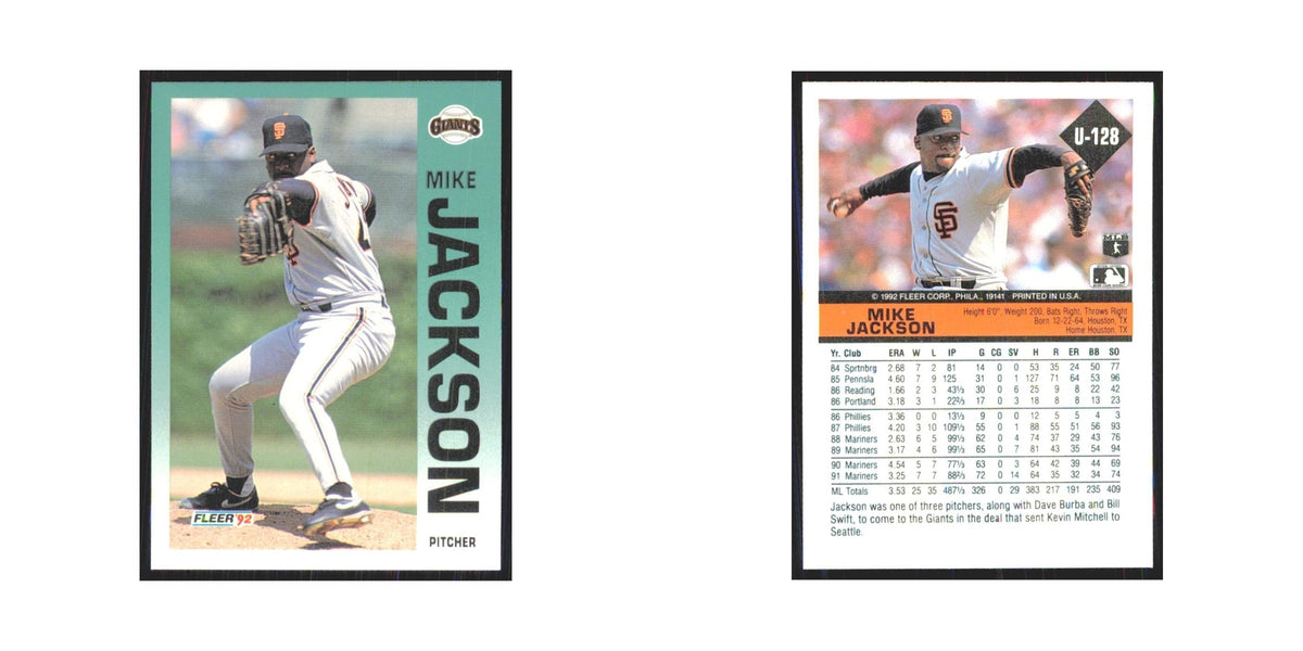 1992 Fleer Update Mike Jackson Giants #U-128