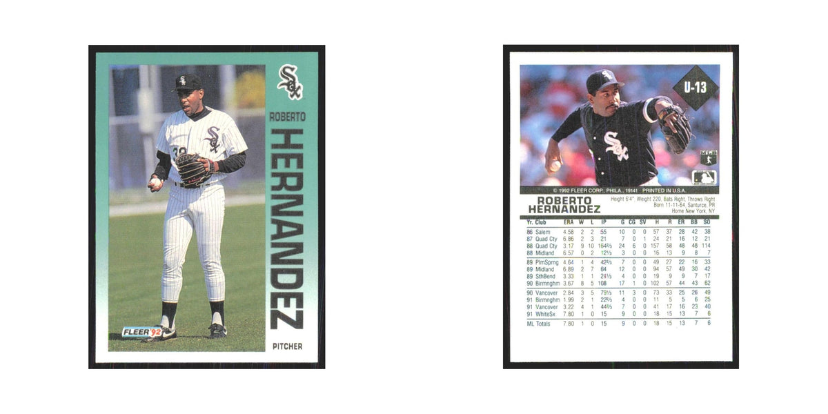 1992 Fleer Update Roberto Hernandez White Sox #U-13