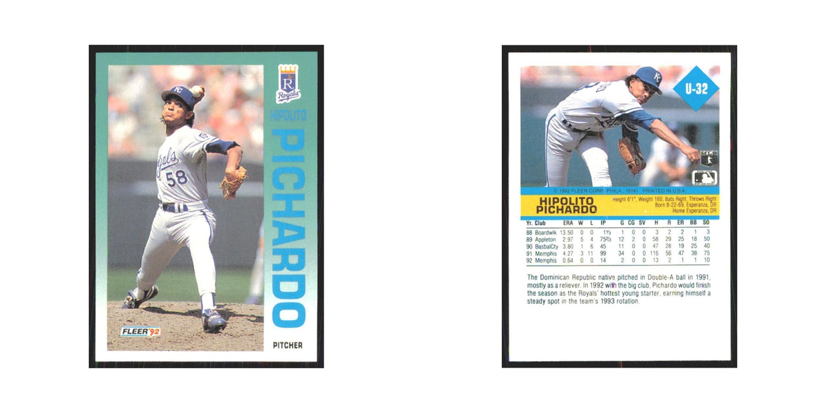 1992 Fleer Update Hipolito Pichardo Royals #U-32