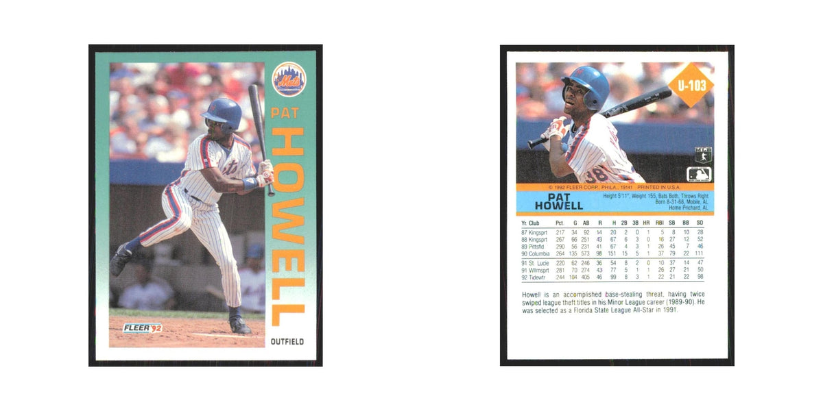 1992 Fleer Update Pat Howell Mets #U-103