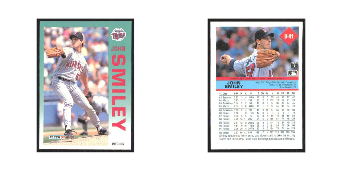 1992 Fleer Update John Smiley Twins #U-41