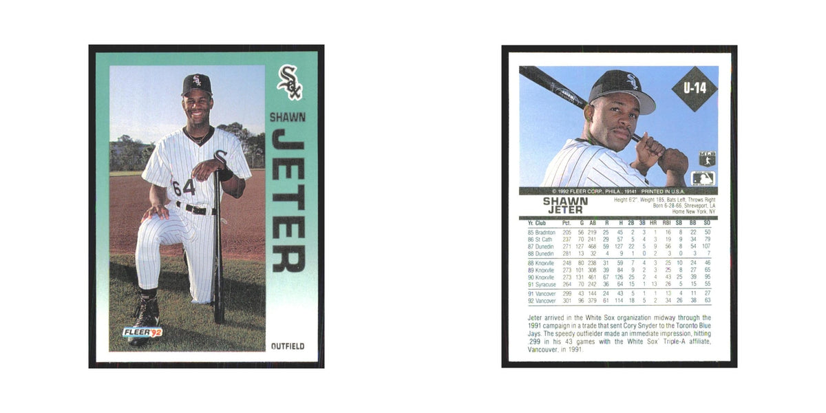 1992 Fleer Update Shawn Jeter White Sox #U-14