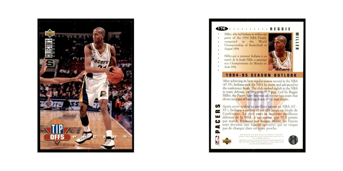 1994 Upper Deck Collectors Choice Reggie Miller Basketball Cards #176