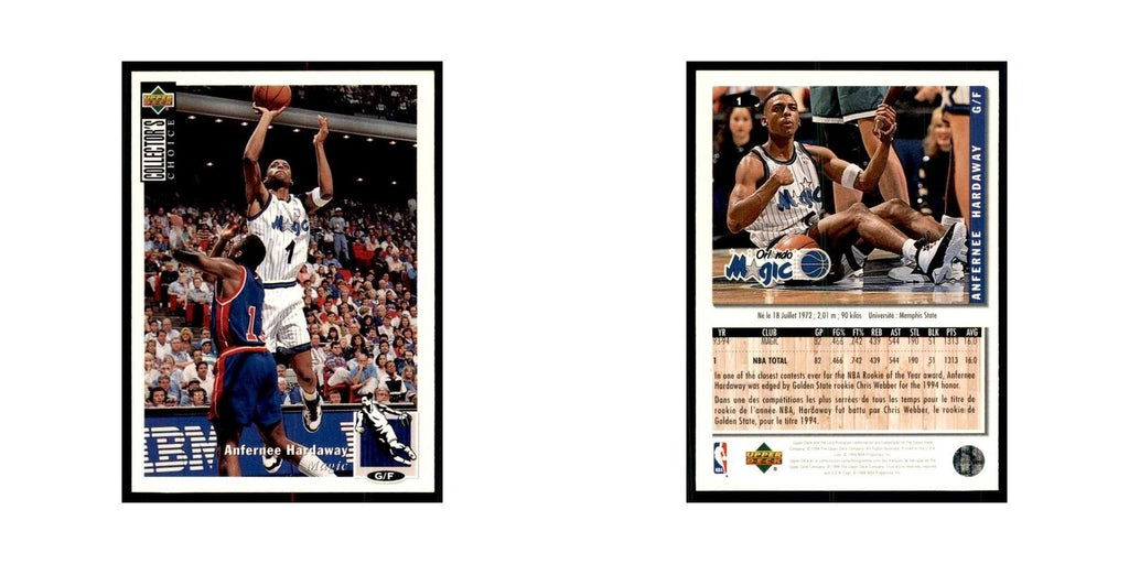 1994 Upper Deck Collectors Choice Anfernee Hardaway Basketball Cards #1