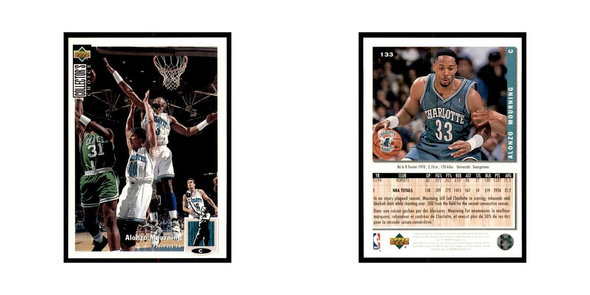 1994 Upper Deck Collectors Choice Alonzo Mourning Basketball Cards #133