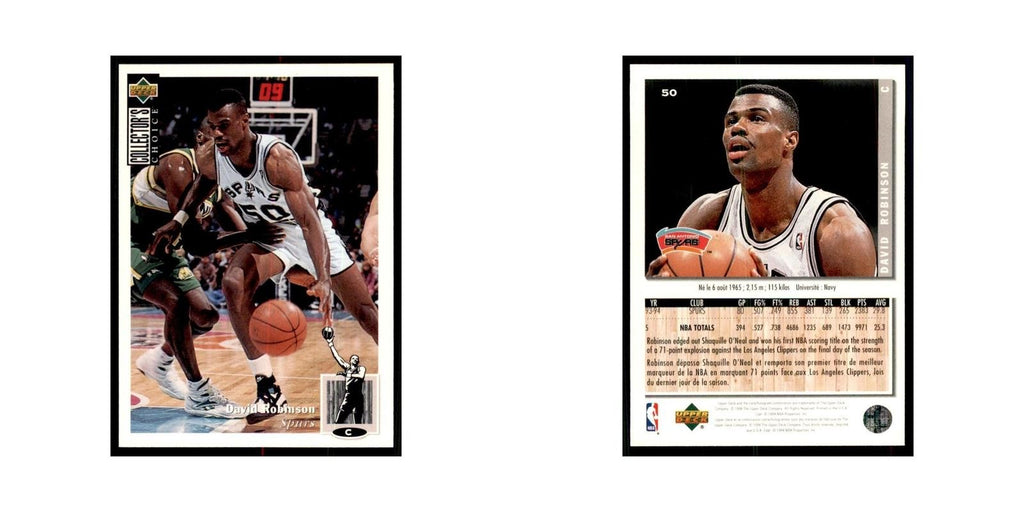 1994 Upper Deck Collectors Choice David Robinson Basketball Cards #50
