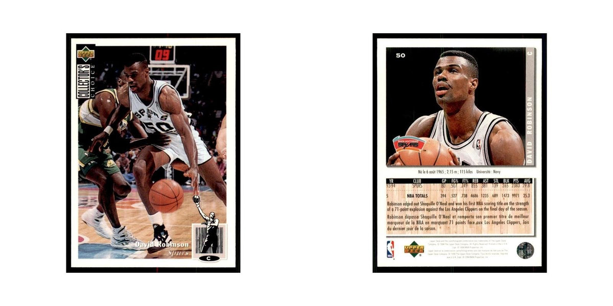 1994 Upper Deck Collectors Choice David Robinson Basketball Cards #50