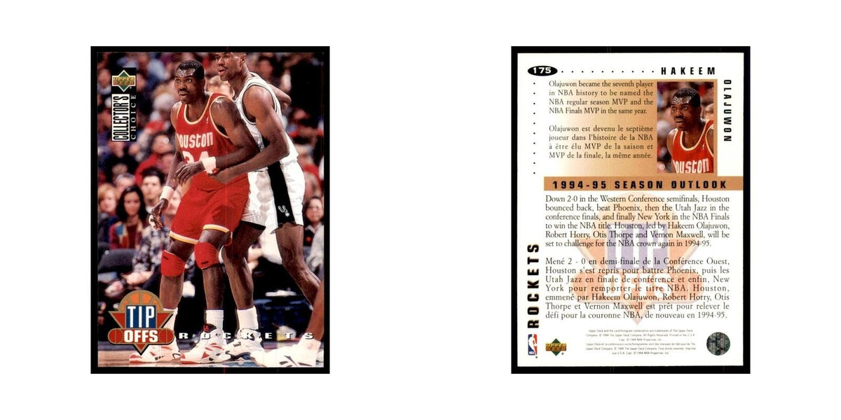 1994 Upper Deck Collectors Choice Hakeem Olajuwon Basketball Cards #175