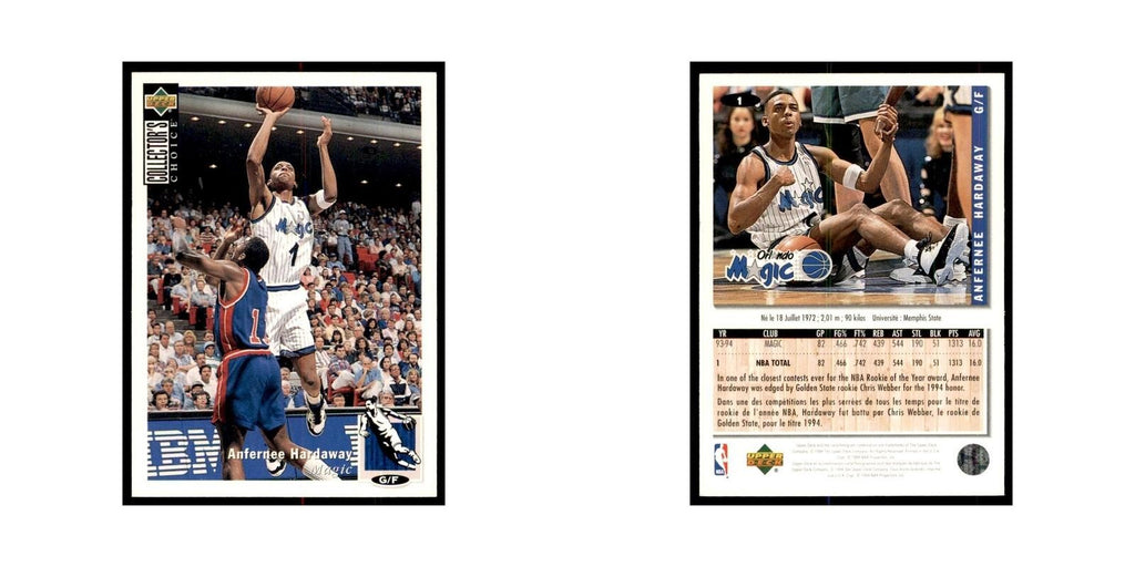 1994 Upper Deck Collectors Choice Anfernee Hardaway Basketball Cards #1