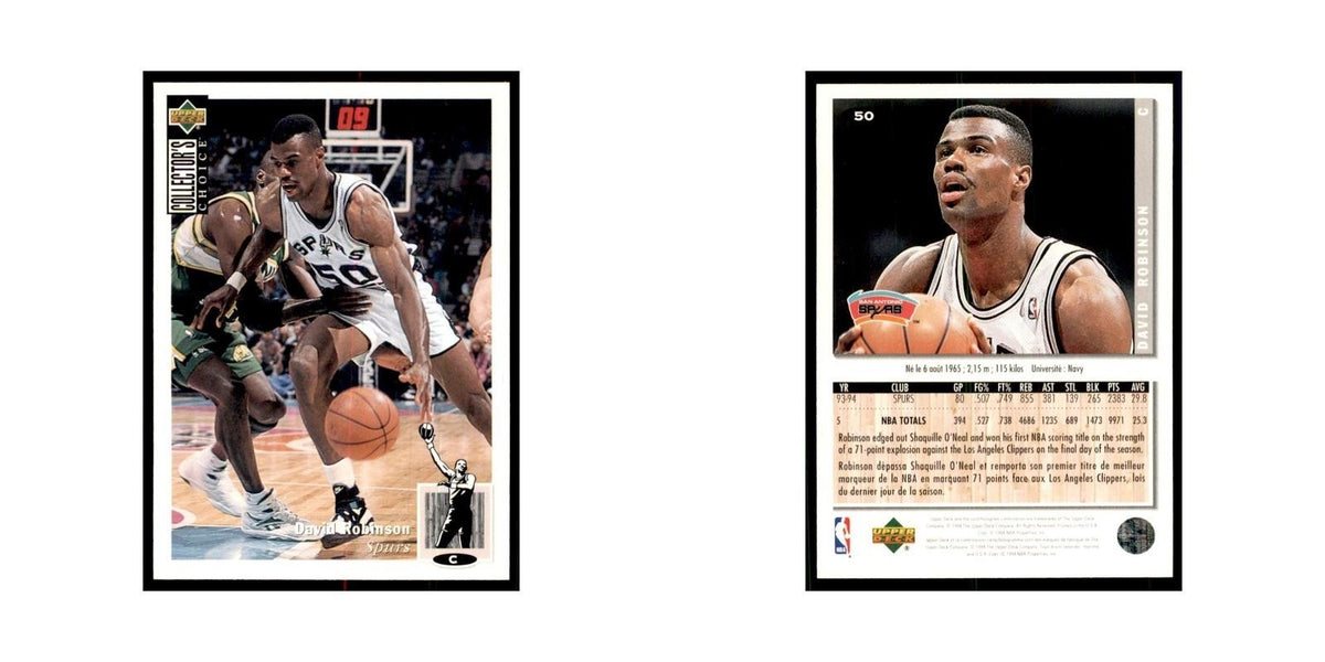 1994 Upper Deck Collectors Choice David Robinson Basketball Cards #50