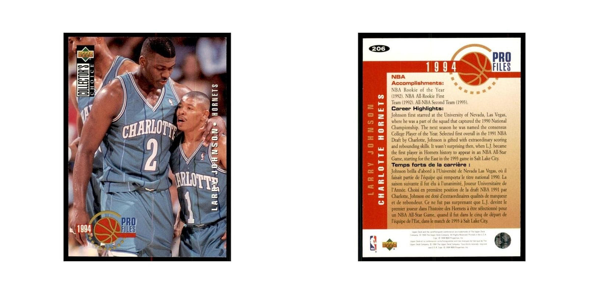 1994 Upper Deck Collectors Choice Larry Johnson Basketball Cards #206