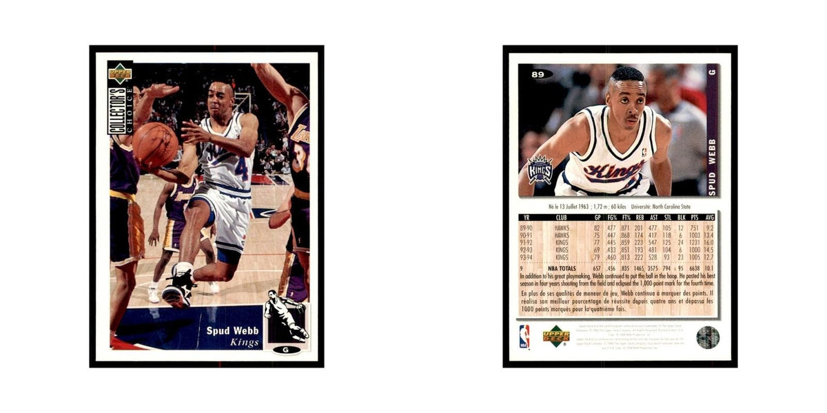 1994 Upper Deck Collectors Choice Spud Webb Basketball Cards #89