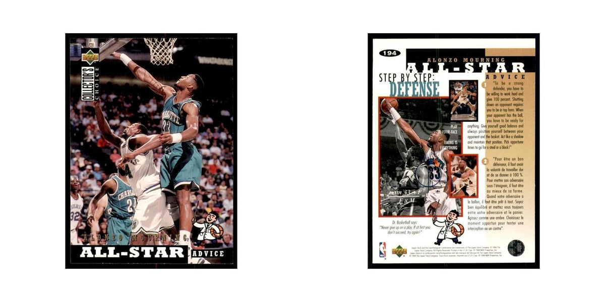 1994 Upper Deck Collectors Choice Alonzo Mourning Basketball Cards #194