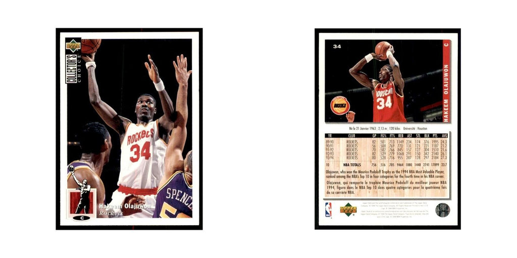 1994 Upper Deck Collectors Choice Hakeem Olajuwon Basketball Cards #34