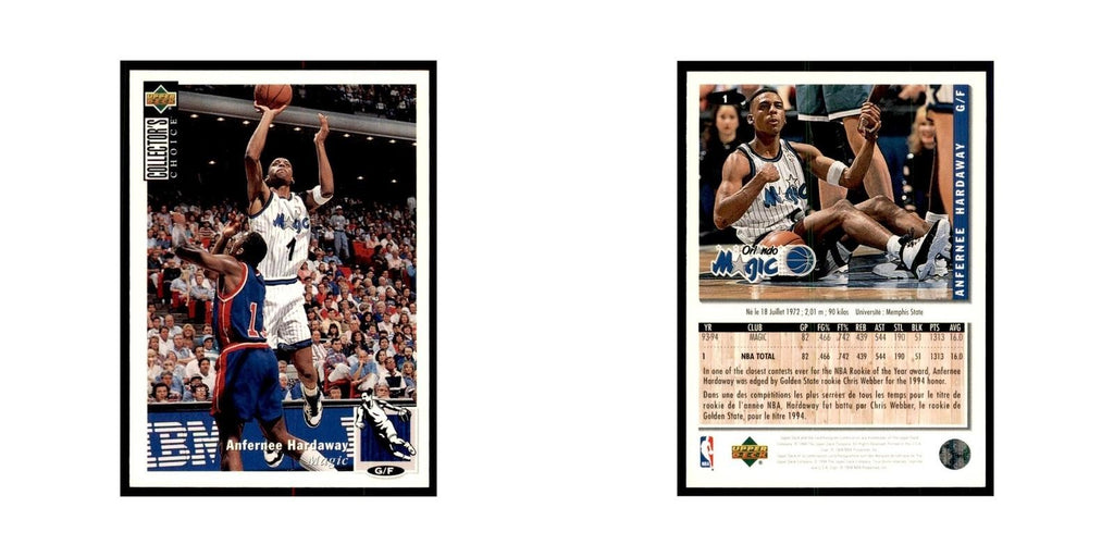 1994 Upper Deck Collectors Choice Anfernee Hardaway Basketball Cards #1