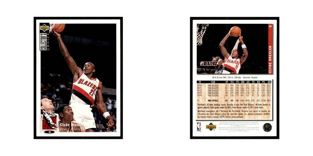 1994 Upper Deck Collectors Choice Clyde Drexler Basketball Cards #22