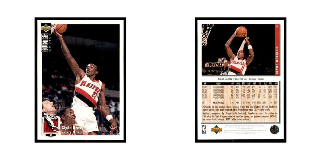 1994 Upper Deck Collectors Choice Clyde Drexler Basketball Cards #22