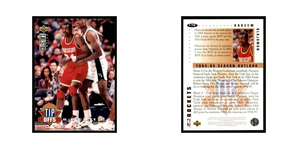 1994 Upper Deck Collectors Choice Hakeem Olajuwon Basketball Cards #175