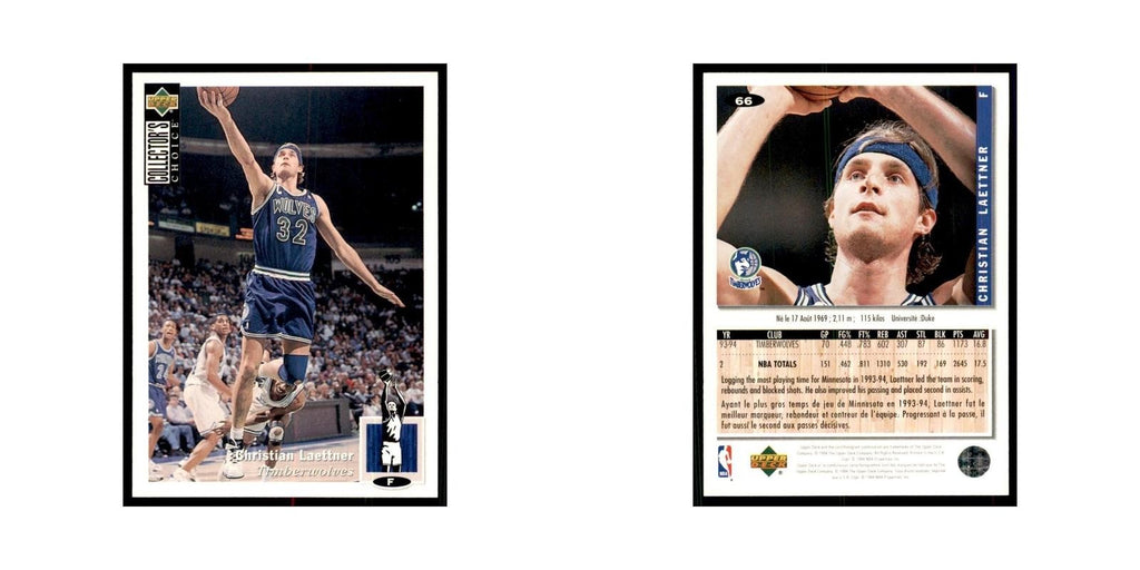 1994 Upper Deck Collectors Choice Christian Laettner Basketball Cards #66