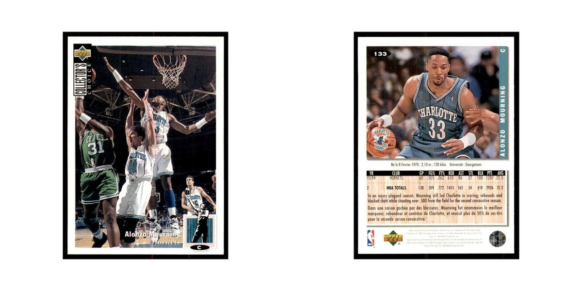 1994 Upper Deck Collectors Choice Alonzo Mourning Basketball Cards #133