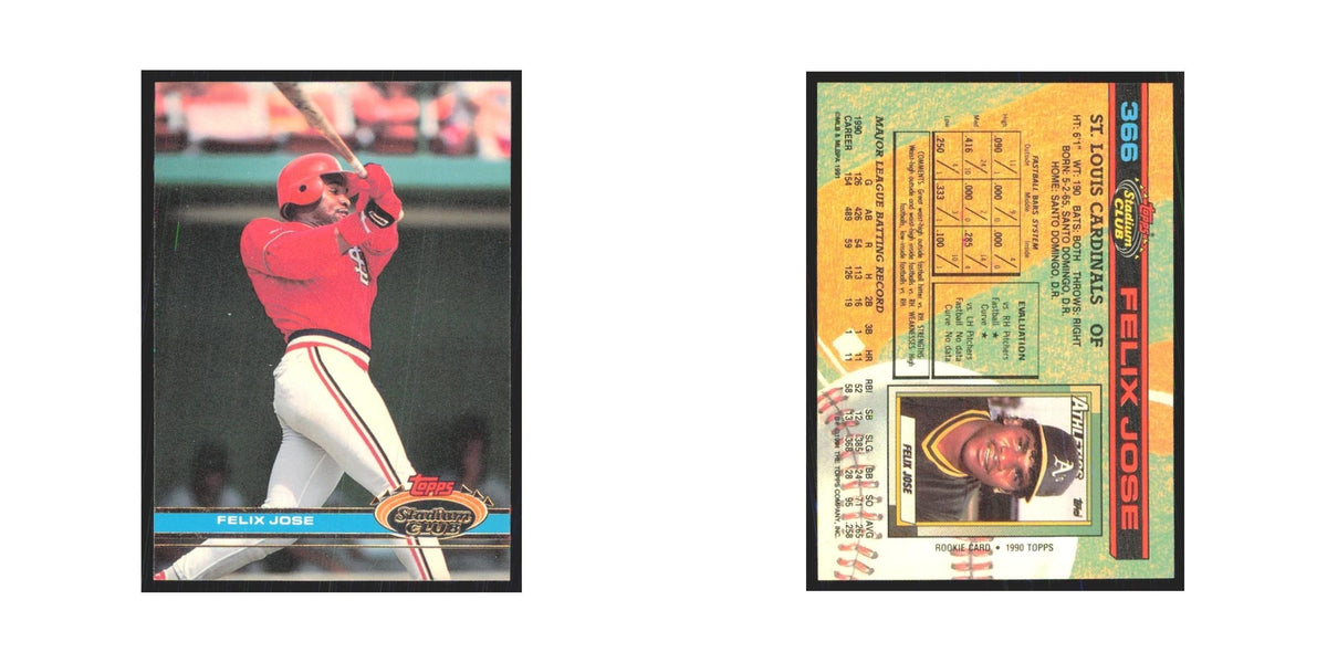 1991 Stadium Club Felix Jose Cardinals #366