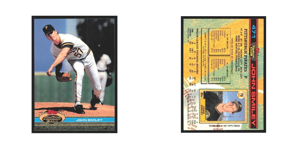 1991 Stadium Club John Smiley Pirates #471