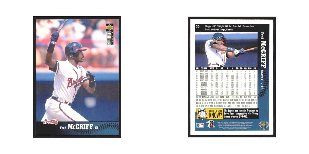 1997 Upper Deck Collectors Choice Fred McGriff Braves #30