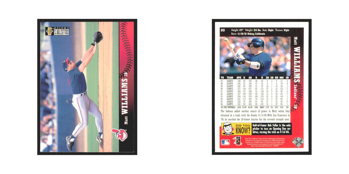 1997 Upper Deck Collectors Choice Matt Williams Indians #90