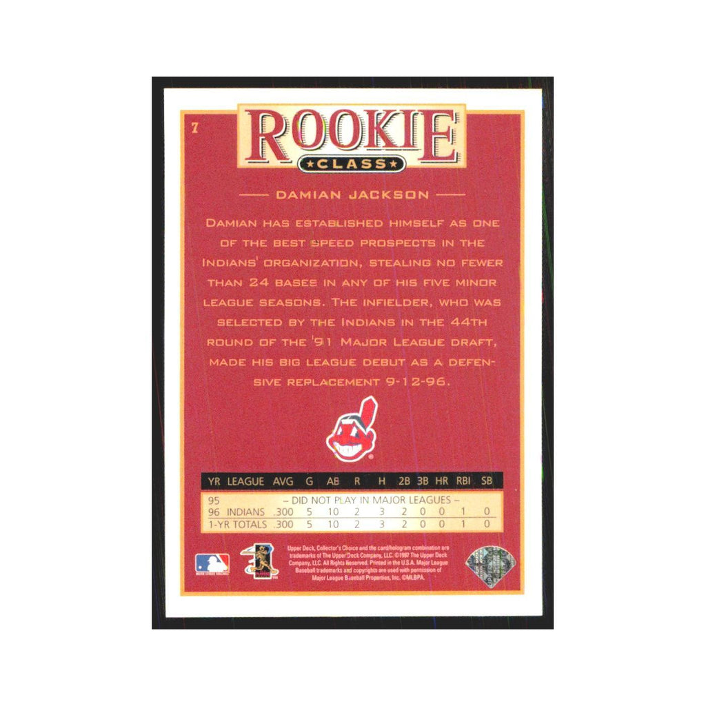 1997 Upper Deck Collectors Choice Damian Jackson RC Indians #7