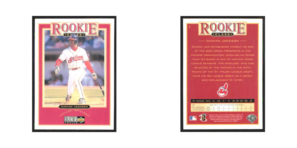 1997 Upper Deck Collectors Choice Damian Jackson RC Indians #7