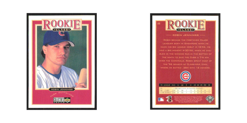 1997 Upper Deck Collectors Choice Robin Jennings RC Cubs #22