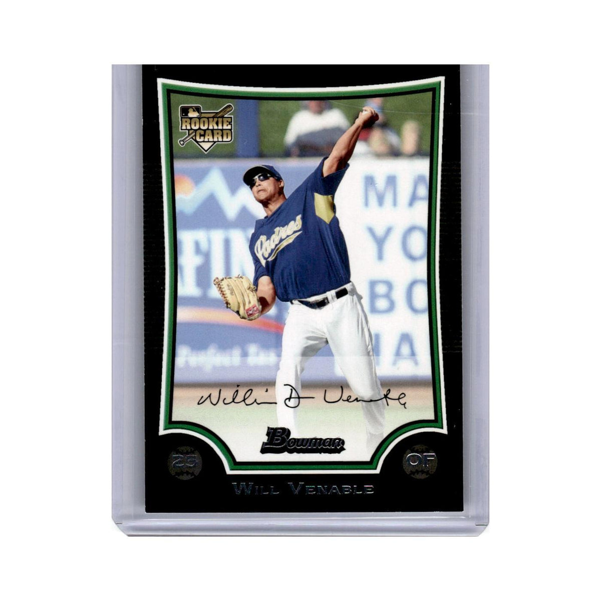 Will Venable Rookie 2009 Bowman #218 San Diego Padres Baseball Card NM