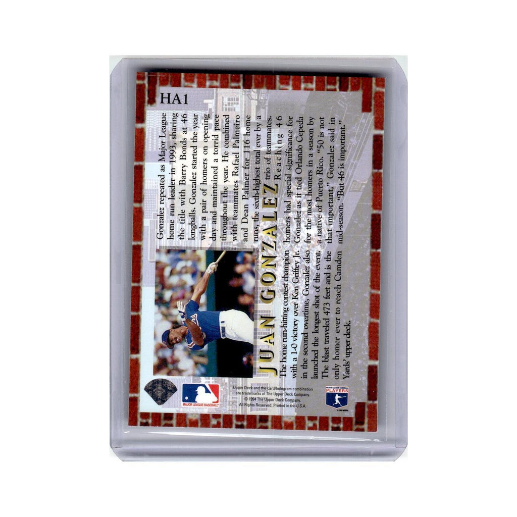 Juan Gonzalez 1994 Collector's Choice Home Run All-Stars #HA1 Baseball Card NM