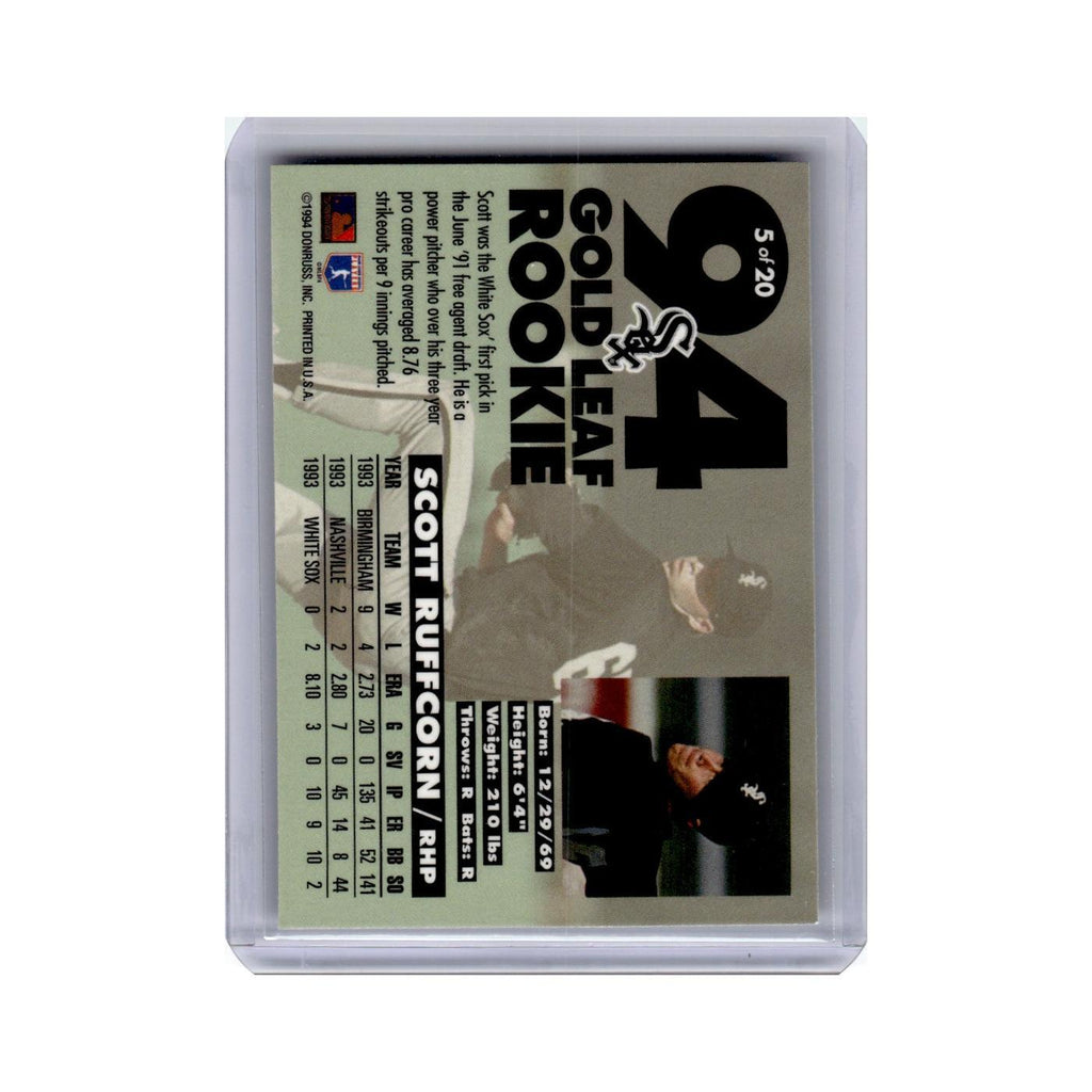 Scott Ruffcorn 1994 Leaf Gold Rookies #5 Chicago White Sox Baseball Card NM