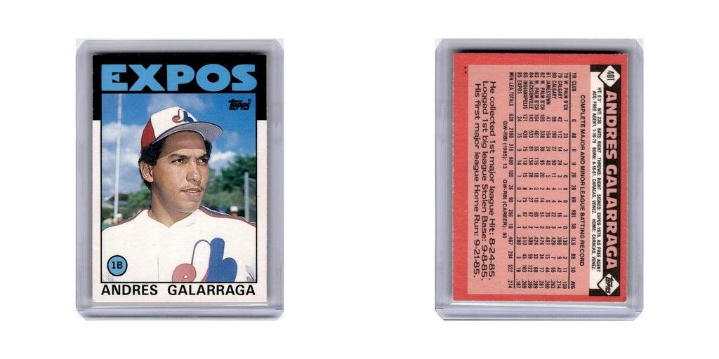 Andres Galarraga 1986 Topps Traded #40T Montreal Expos Baseball Card NM