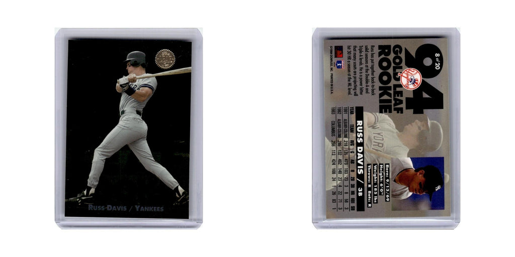 Russ Davis 1994 Leaf Gold Rookies #8 New York Yankees Baseball Card NM