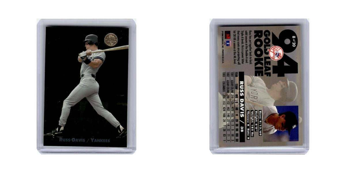 Russ Davis 1994 Leaf Gold Rookies #8 New York Yankees Baseball Card NM