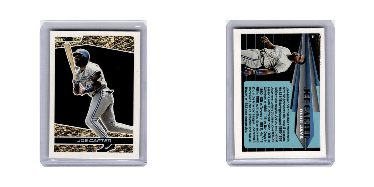 Joe Carter 1993 Topps Black Gold #26 Toronto Blue Jays Baseball Card NM