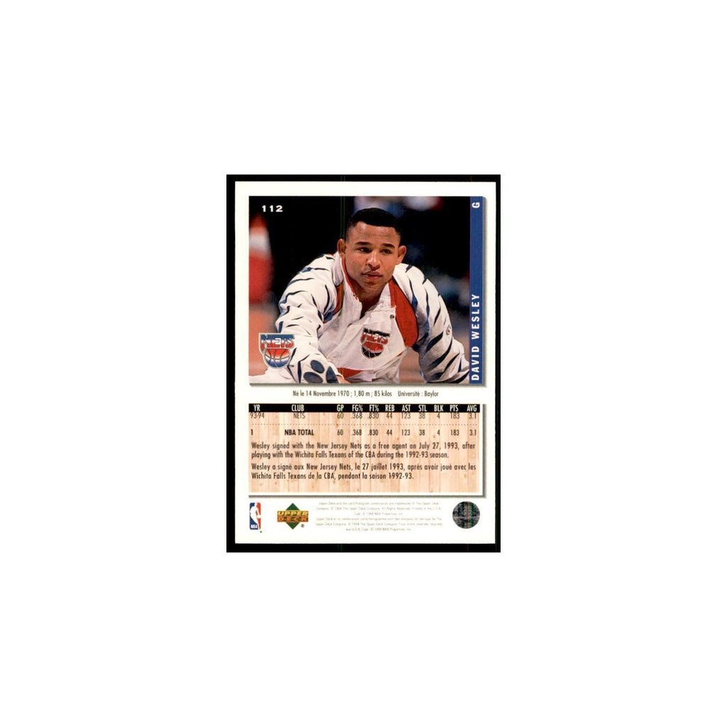 1994 Upper Deck Collectors Choice David Wesley Basketball Cards #112