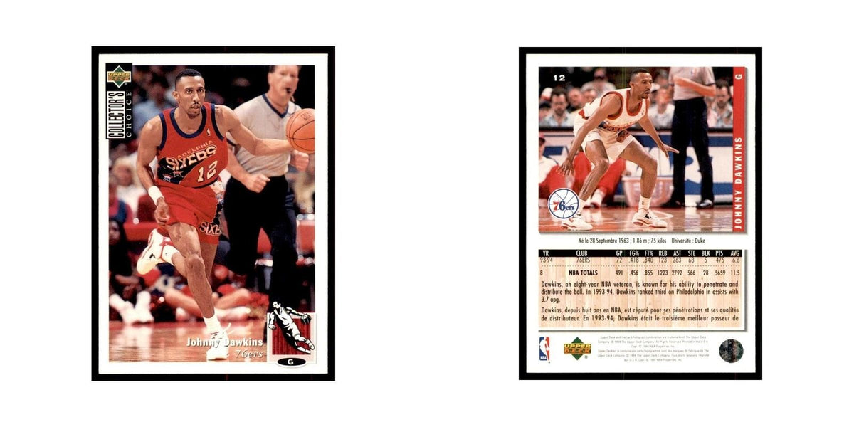 1994 Upper Deck Collectors Choice Johnny Dawkins Basketball Cards #12