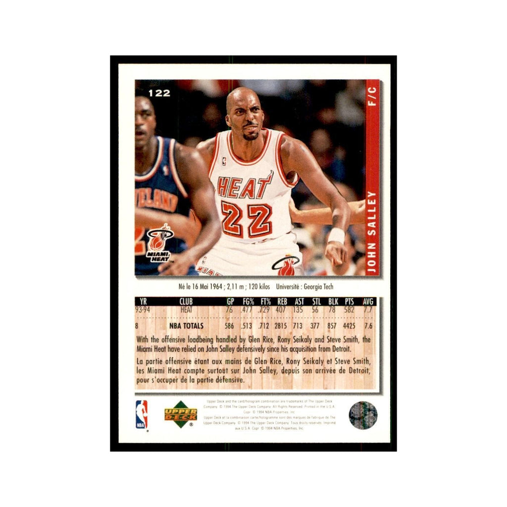 1994 Upper Deck Collectors Choice Jphn Salley Basketball Cards #122