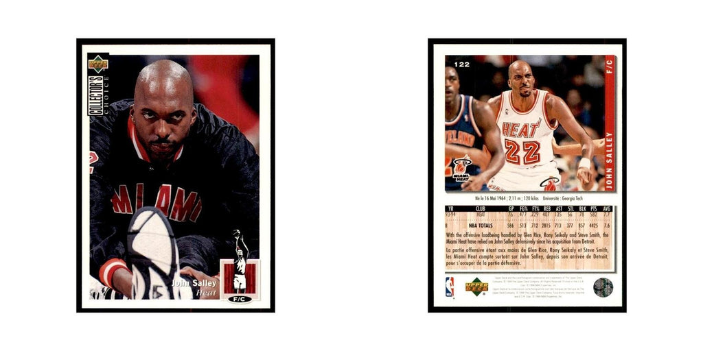 1994 Upper Deck Collectors Choice Jphn Salley Basketball Cards #122